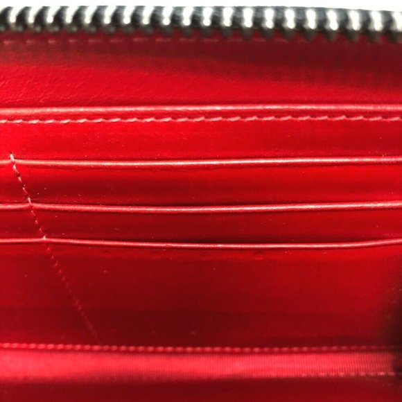 Christian Louboutin Panettone Spike studs Zip Around Long Wallet Leather Black - Picture 2 of 14